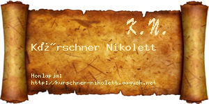 Kürschner Nikolett névjegykártya